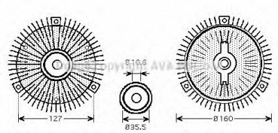 AVA QUALITY COOLING msc417 -  Сцепление, вентилятор радиатора